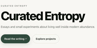 Curated Entropy